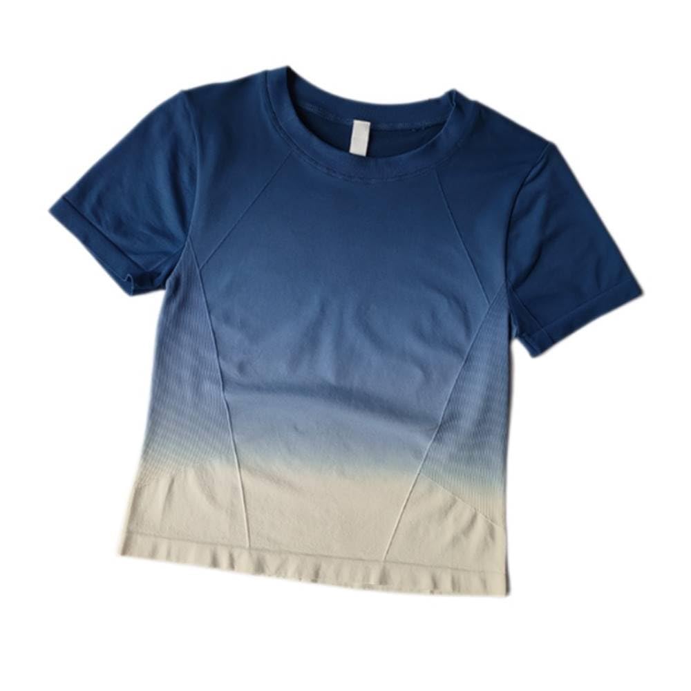 Camiseta Deporte Mujer,Top De Yoga para Mujer, Camiseta Transpirable De Manga Corta para Ropa Deportiva.