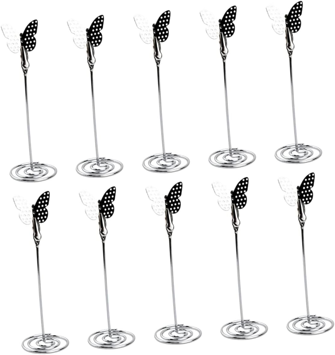 Holders Place Card Holder 10pcs Butterflies Photo Clips Table Number Stands Sturdy Material for Business Cards