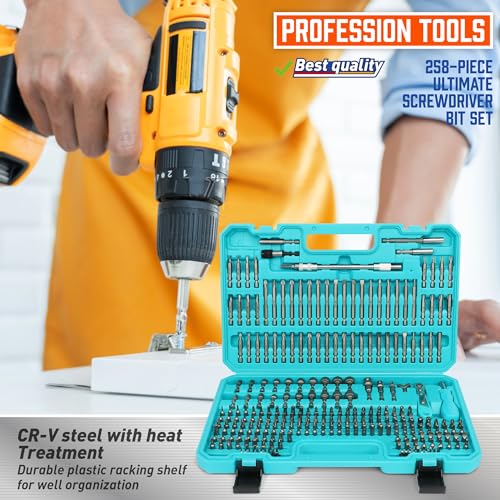 Amartisan AM9873 258-Piece Ultimate Screwdriver Bit Set, Chrome Vanadium Steel Driver Bit Set, Security Bit Set, Includes Bits Holder, Nut Driver thumb #7