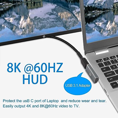 ETZIN 10Gbps 90 Degree USB 3.1 Adapter 1 Pack, Right Angle USB A Male to Female Converter Extender for PC, Laptop, USB A Charger, Power Bank and... - Image 4