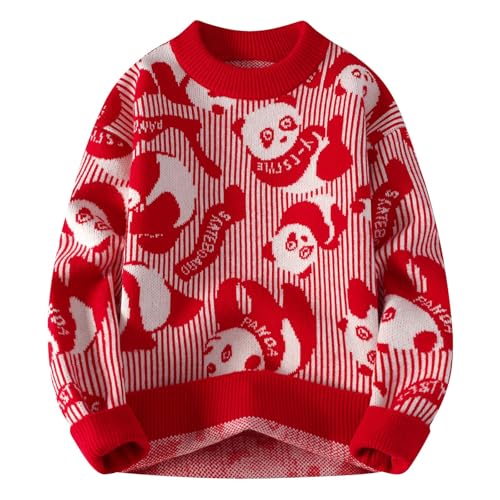 Tops for Mens Fall Winter Turtle Neck Sweater Festival Christmas Crochet Thermal Knit Tops Blouses Shirts Man 2025