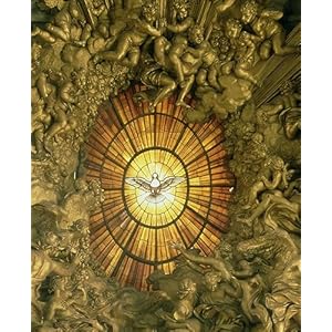 MSTECO Klassiek schilderij canvas kunstwerk foto’s print op canvas de stoel van St.peter het glas in lood raam achter door Gian Lorenzo Bernini voor hal decor 60x90cm