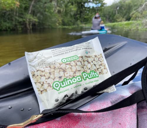 Awsum Snacks Organic Quinoa Puffs 1Oz Bag (12 Bags) Real Healthy Snacks - Natural High Protein Snack - Kosher Vegan Gluten Free Puffed Quinoa - Diabetic No Sugar High Fiber Crunchy Croutons Cereals #TOP3