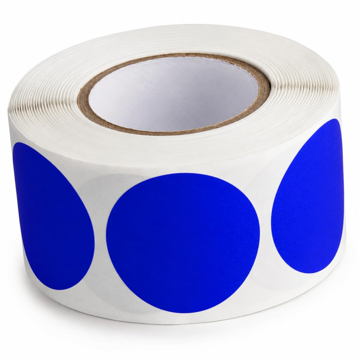 Round Inventory Labels by Glownary – 1.5 Inches, Semi-gloss Paper, Dark Blue, Pack of 500, Model 323db112bc