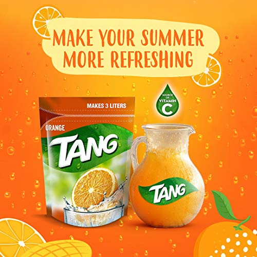 Image of Tang Orange Drink Powder (Imported) Pouch, 375 g (Pack of 3)
