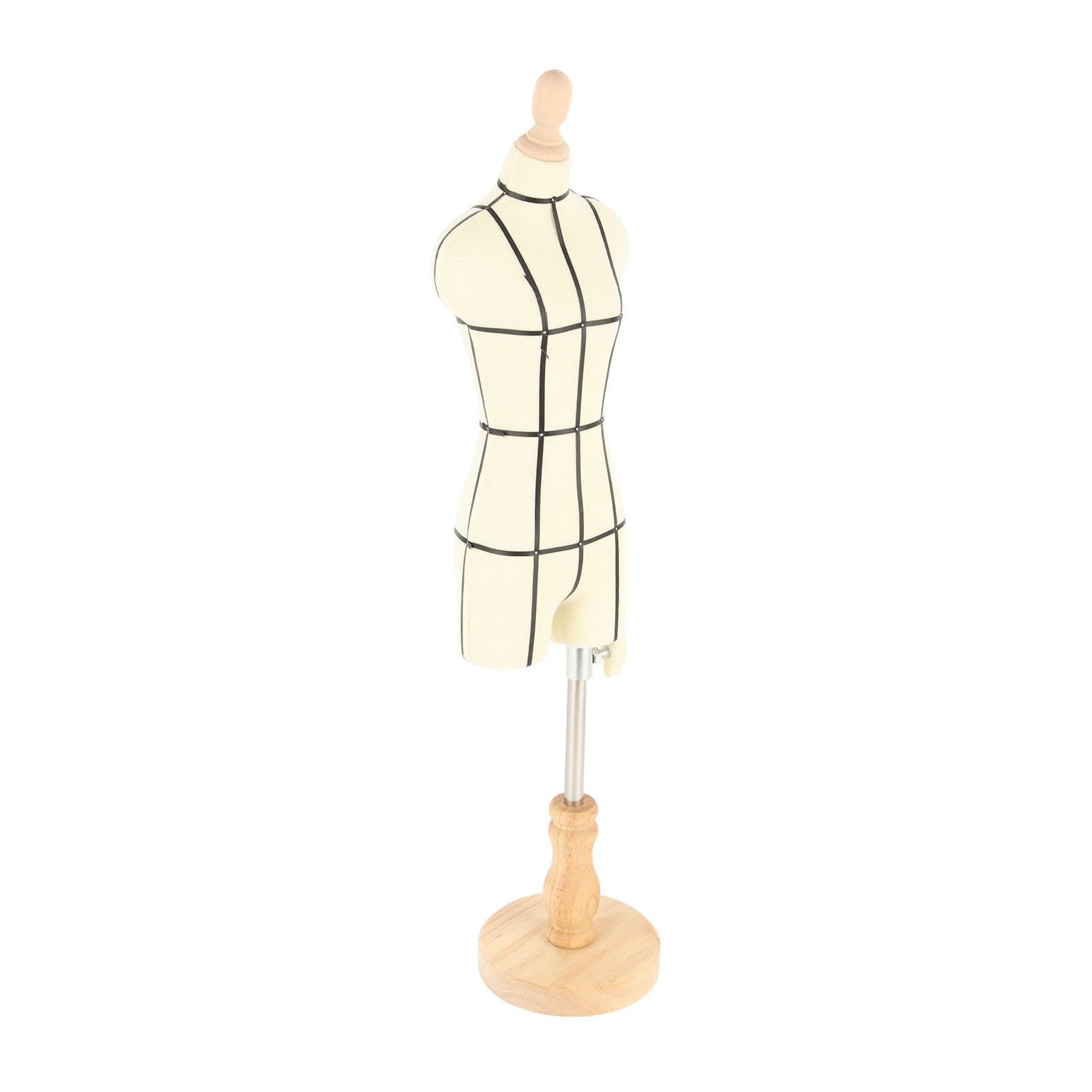 Formes Vestimentaires de Couture Forme de robe Miniature avec support, Base en bois, Mannequin de couture, modèle d'exposition de vêtements for la couture et l'enseignement, taille 1/2(1 3 Size)