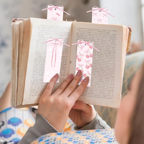 120pcs Pink Bow Bookmarks for Women - Bulk Reading Gifts & Supplies - Image 5