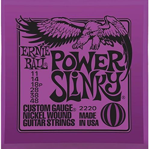 Ernie Ball 2220 Power Slinky Nickel Wound Electric Guitar Strings - .011-.048 (12 Pack)