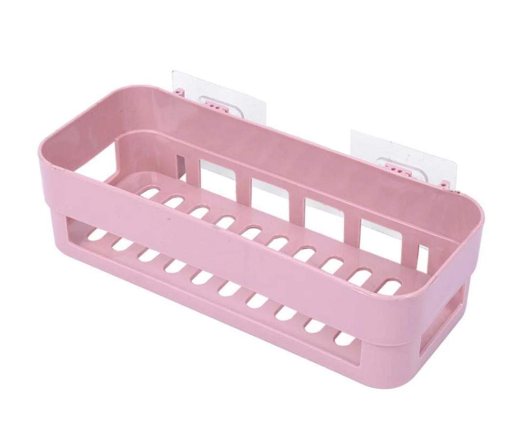 Anadi Multipurpose Kitchen Bathroom Shelf Wall Holder Storage Rack (25 x 11 x 7 cm, Random Colour) -2 Piece 3