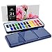 24 Watercolor Paint Set Light Portable Water Colors with Brush Paint - Great for Travel