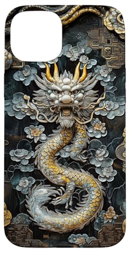 中国のドラゴン柄 ステンド 流行 スマホケース iPhone 15 Plus 用