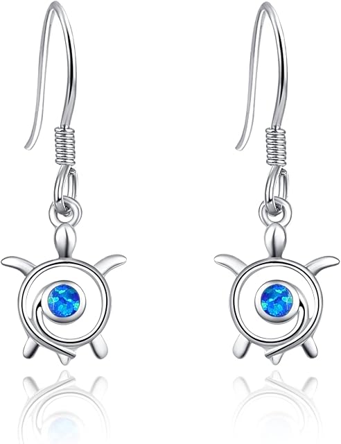 PRAYMOS Celtic Cross/Owl/Fox/Tortoise/Stethoscope Moonstone Drop Earrings 925 Sterling Silver Hypoallergenic Dangle Earrings Jewellery Birthday Gifts for Women Girls Teens