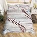 Feelyou Baseball Bedding Set for Girls Boys Children Sports Comforter Cover 3D Ball Duvet Cover Room Decor Baseball Games Bedspread Cover Athlete Competitive Queen Size Bedding Collection 3Pcs
