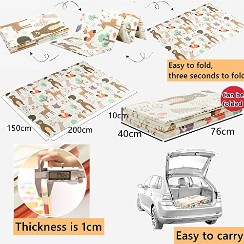 Baby Play Mat Palymat Foldable 78" X 59" X 0.4" Lxiaoy Extra Large Crawling Pad Non-Toxic Foldable Waterproof Portable For Outdoor And Travel For Infants, Babies, Toddlers,(59X78X0.4Inch) #TOP4