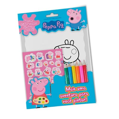 Peppa Pig Kit Livros para Colorir e Atividades