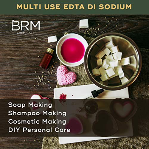 Image of BRM Chemicals EDTA DI Sodium - 500 Grams For Soap Making, Shampoo Making, Cosmetic Making & DIY Personal Care For Face, Hair, Skin & Body