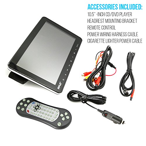 Pyle Universal Car Headrest Mount Monitor - 10.5 Inch Vehicle Multimedia Cd Dvd Player - Smart Audio Video Entertainment System W/Hdmi & Hi-Res Tv Lcd Screen - Includes Mounting Bracket -Plhrdvd103 #TOP6