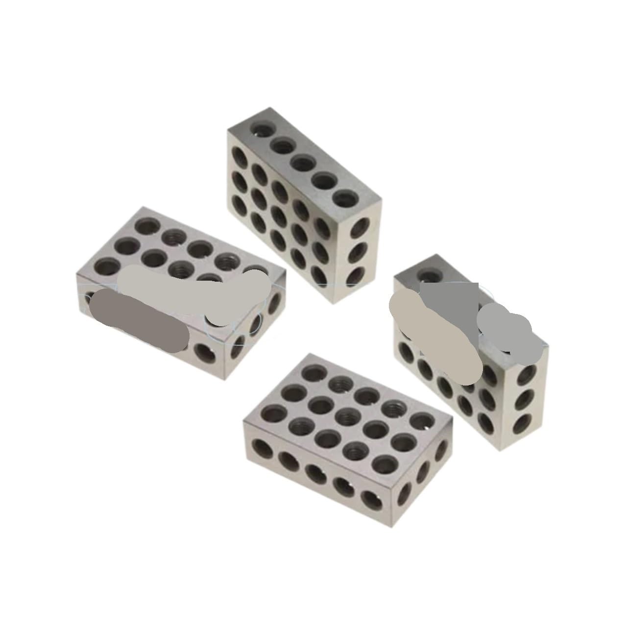 Gauge Block Hardened Steel Blocks 0.005" Precision Matched Machinist 123 Milling Tool 23 Holesblock Gauge