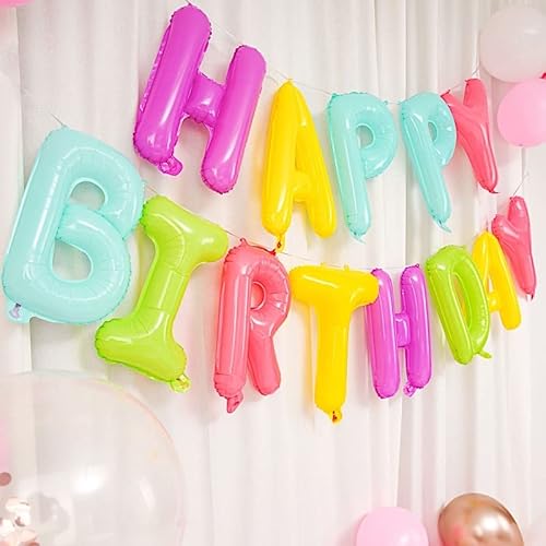 Balsa Circle Assorted 13-Inch Happy Birthday Mylar Foil Balloon Banner Party Events Backdrop Photo Background Decorations Supplies #TOP5