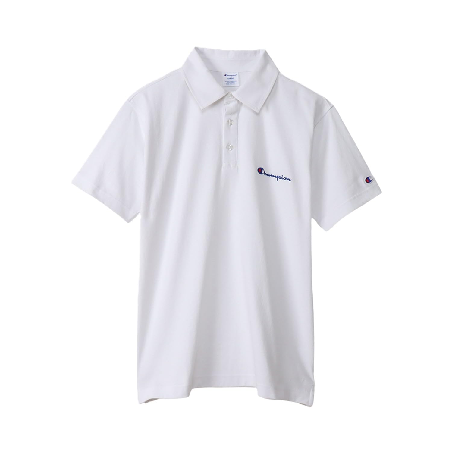 Champion(チャンピオン) スクリプトロゴ刺繍 ベーシック ポロシャツ 半袖 綿100% スクリプトロゴ 刺繍 POLO SHIRTC3-X361Zメンズ