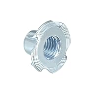 Vista 4 de uxcell Tuerca en T M10 de 4 puntas para patas de mesa, escalada en roca, carpintería, para gabinetes de madera, 20