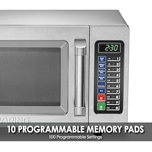 Waringcommercialwmo90mediumdutymicrowaveoven09cubicfeet10programmablememorysettings5powerlevelsstainlesssteelconstruction120v1000w515phaseplug Urban Country Home Decor Waring commercial wmo90 medium duty microwave oven 09 cubic feet 10 programmable memory settings 5 power levels stainless steel construction 120v 1000w 5 15 phase plug urban country home decor