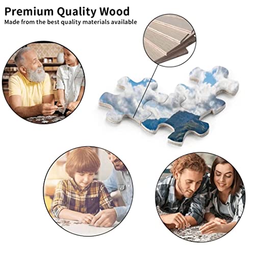 Meijiachengruozhumaoyi 500 PCS Intellectiv Games Photomosaic Jigsaw Puzzle Basswood In A Box 500 Piece 20.6 X 15.1'' Famous Paintings Home Decoration-Storm Weather Rain Sky Clouds Lightning thumb #2
