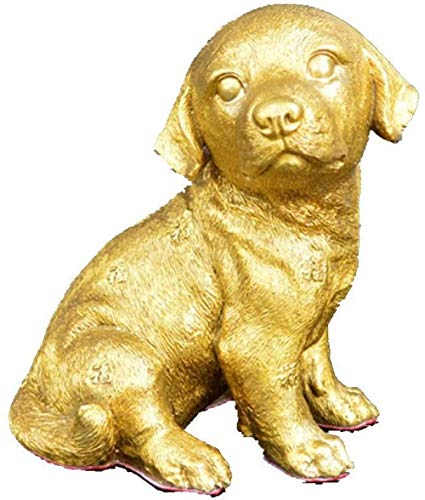 QQYDZSW Standbeeld Prachtige Huis Tuin Ornament Sculptuur Decoratie Collectible Beeldjes Puur Messing Zodiac Hond Ornamenten Woonaccessoires Ambachten Inrichting