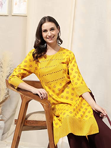Image of MIRCHI FASHION Women's Straight Fit Paisley Printed And Embellished Kurta Set with Dupatta and Trouser