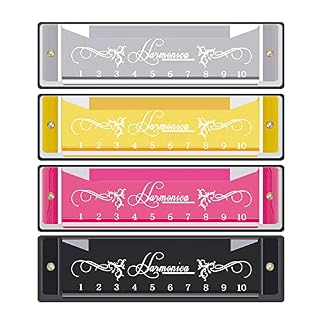 CuisinSmart Harmonica 10 trous 20 tons en C pour enfants débutants jouant des instruments à souffler Argenté - Les Beatles, Paul McCartney, John Lennon, RIngo Starr, George Harrison CuisinSmart Harmonica 10 trous 20 tons en C pour enfants débutants jouant des instruments à souffler Argenté – Image 7