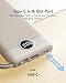 VRURC Portable Charger Power Bank,10000mAh Travel Essentials Battery Pack, 5 Outputs 2 Inputs Slim USB C Charging Bank Built-in Cables Cords for iPhone 17 16 15 13,Samsung,Android-Light Coffee(1 Pack)