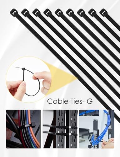 Xiao Meng Yi CT-7 Cable Ties Kit, 75Pcs Multi-Purpose Reusable Cable Management Ties, Adjustable Self-Locking Cord Ties thumb #8