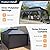 HAPPATIO 12' x 20' Hardtop Gazebo - Galvanized Steel Patio Double Roof Aluminum Gazebo with Curtains and Netting, Metal Permanent Pavilion Outdoor Gazebos for Patios, Gardens, and Lawns (Gray)