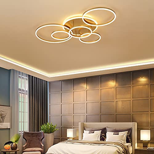 Gorssen Lamparas de Techo Salon,Lampara LED Techo Modernas,Regulable 118W Lamparas Techo Salon con Control Remote 220V Dormitorio Acyilico Lampara Techo 3000K-6000K Cover