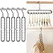 Emooqi 10 PCS Magic Hanger, Perchas Que Ahorran Espacio/Perchas Ropa Organizador,9 Hoyos Perchas De Almacenamiento Plegables,Girar Libremente 360 ​​Grados Soporte para Colgador