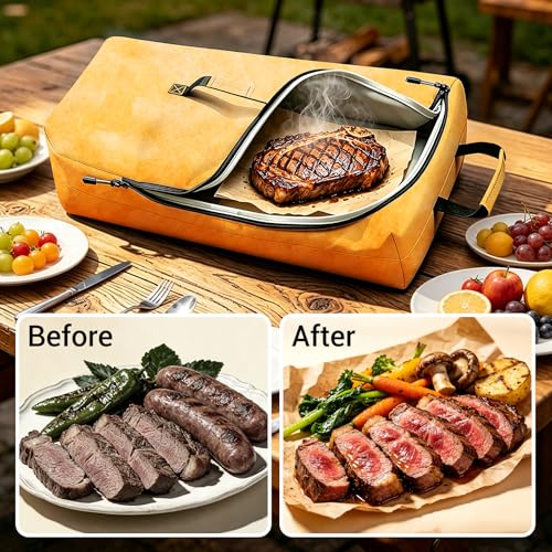 BBQ Blanket for Resting Meat, Insulated Meat Resting Bag for Brisket Pork Steak, Leak-Proof Meat Brisket Blanket for Moisture Retention Tender, Outdoor Barbecue Grilling Gift for Men, Husband, Father - Image 4