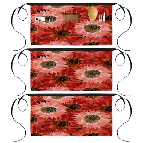 Tablier court de chef 3 poches pour ranger vos ustensiles de cuisine