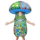 ROC PARTY Adult Inflatable Mushroom Costume β Whimsical Blow-Up Suit for Halloween, Fantasy Cosplay & Theme Parties Size L XL