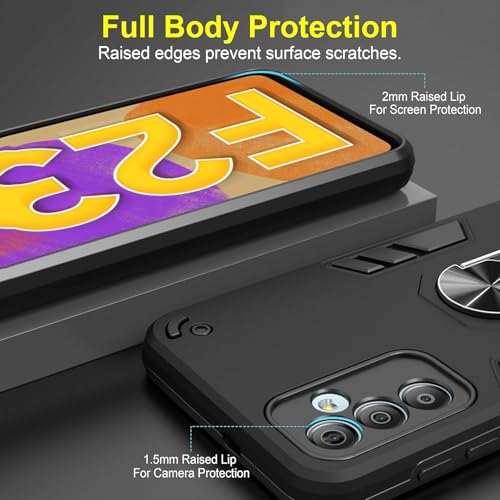 Image of NDCOM for Samsung F23 5G Back Cover, F23 5G Samsung Mobile Back Cover, Samsung Galaxy F23 5G Back Cover Ring Holder Case