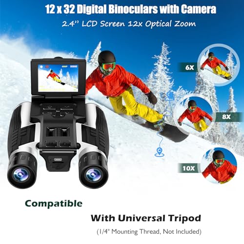 Binoculares digitales con cámara 12x32 48MP LCD 2.4" miniatura 3