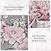 WONGS BEDDING Floral Quilt Set Queen, Grey 3 Pieces Elegant Pink Flower Quilt Bedding Set for All Season Soft Microfiber Lightweight Reversible Bedspread Coverlet with 2 Pillow Shams 96