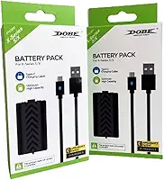 Kit 2 Baterias Recarregáveis + Cabo USB Tipo C Preto para Controle Manete de Xbox Series X/S Completo