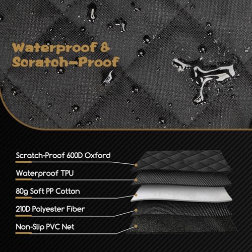 Nobleza Dog Car Seat Cover - Waterproof, Nonslip Scratch Proof Back Seat Protector for Universal Cars Rear Seats, Durable 137×121cm - Image 4