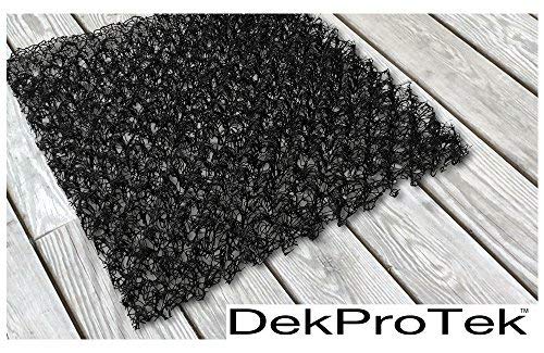 Dekprotek Modular 1 pies x 1 pies aireación Pad Deck Protector para Todas Las ollas, Camas Altas Paquete de 12 Negro