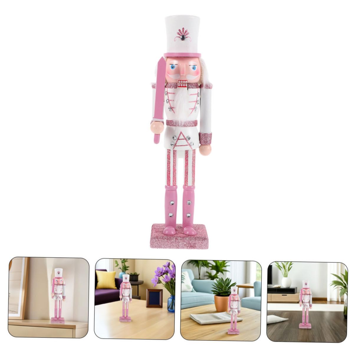 Alipis 2pezzi Schiaccianoci di Natale Soldato di Legno Figura Natalizia Tradizionale Decorazione per Scaffali Giocattolo da Collezione per Ragazzo Ragazza Ragazza