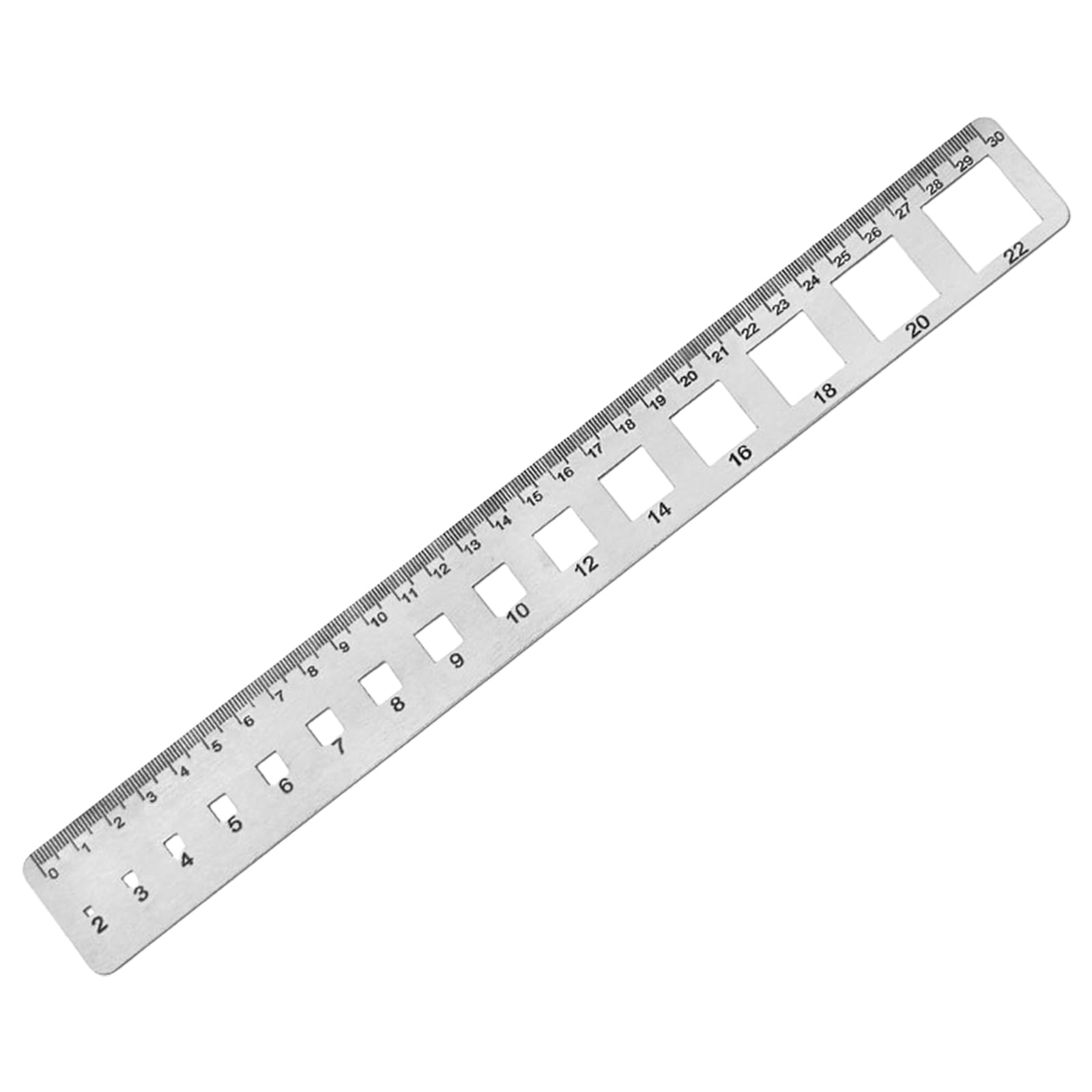 Accuracy Stainless Steel Measuring Tool Round Square Cutouts Lightweight Practical for Engineers Architects Engineering Grade Stainless Steel Ruler