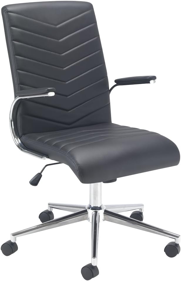 Office Hippo Executive Swivel Office Desk Chair with Fixed Padded Arms