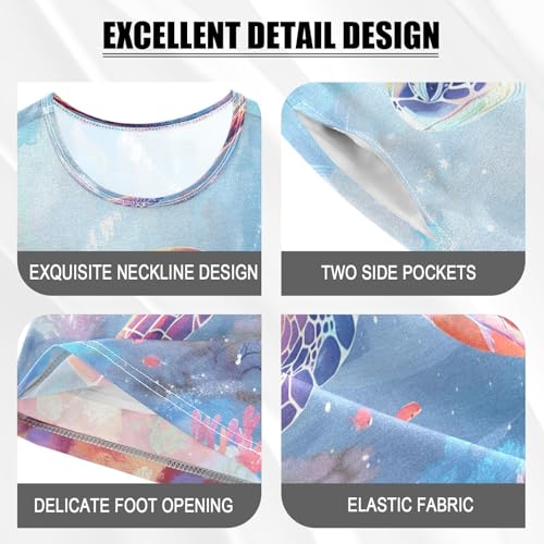 senya Short Sleeve Pajamas Sets Summer Cotton Sleepwear Marine Turtle Coral4