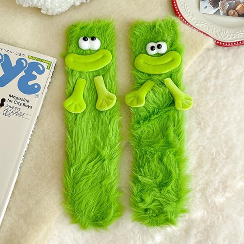 Image of TFTSR Crazy Funny Fuzzy Silly Socks for Kids Women,Girls Fluffy Slipper Novelty Fun Socks,Boy Men Cute Cozy Soft Animal Socks