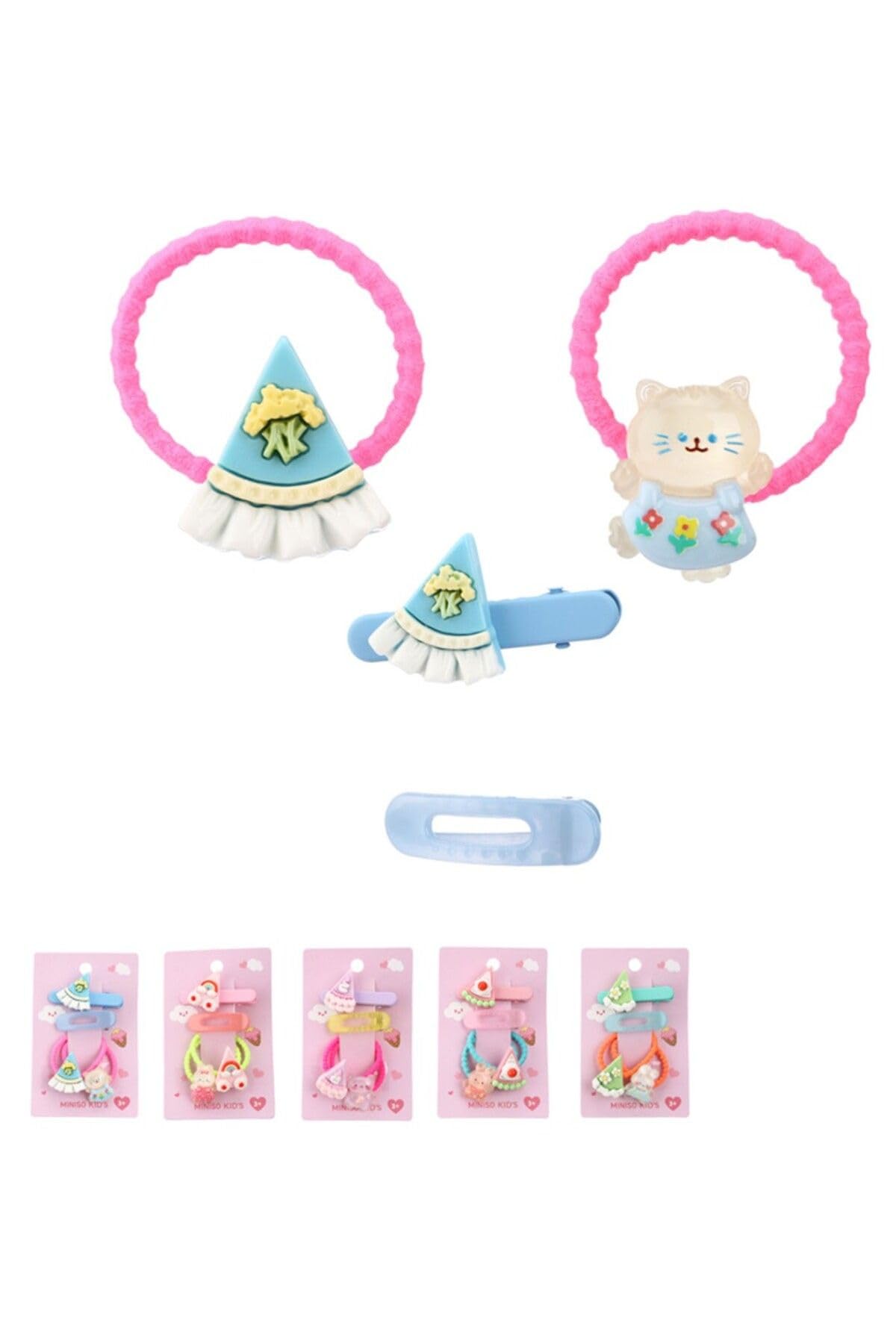 Miniso Eğlence Serisi Dondurma Figürlü 4'Lü Saç Toka Seti - Tatlı Ve Renkli Stil